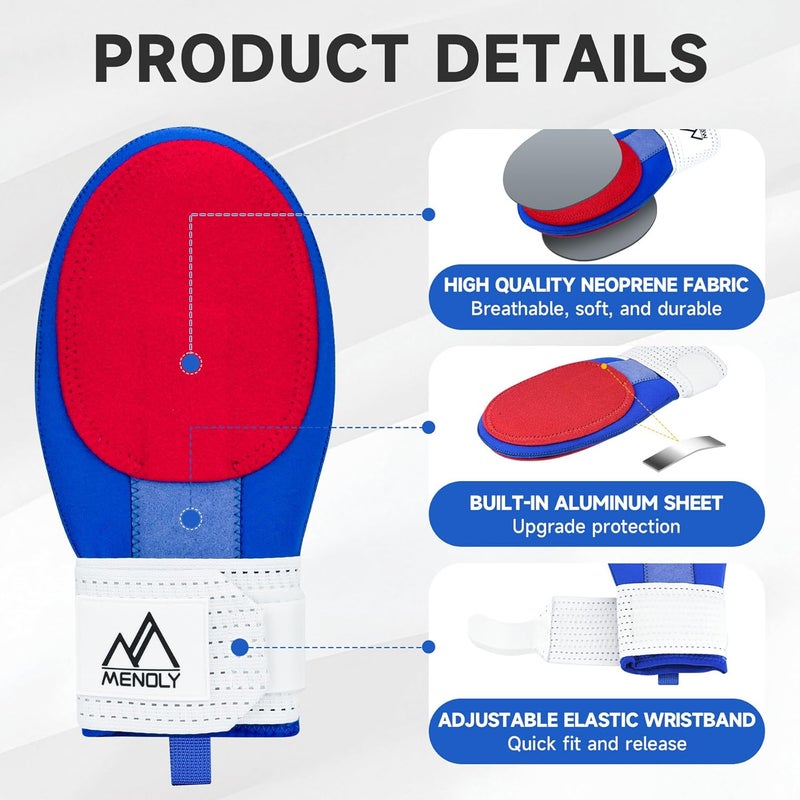 MENOLY Sliding Mitt - Baseball Sliding Mitts for Youth Adult Black Baseball Softball Sliding Glove Universal Right or Left Hand Ice Cream Drip Design-Two Size - Image 3